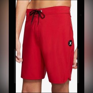Red Hurley board shorts